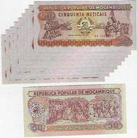 Mozambique 10 Banknote 50 Meticais 1986 Pick-129b Uncirculated (cat US$15) - Mozambique