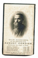 Doodsprentje 1945 Priester / Pater August Cordier : Nukerke-Congo-Kwaremont . - Godsdienst & Esoterisme