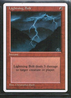 MAGIC The GATHERING  "Lightning Bolt"---4th EDITION (MTG--154-3) - Other & Unclassified