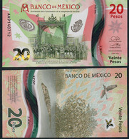 MEXICO NLP 20 PESOS 6.1.2021  #AA = FIRST Prefix AA        UNC. - Mexique