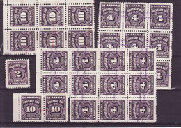 6846) Canada Postage Due 1935 Perforation Fold & Separation On Block - Impuestos