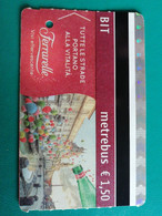 Biglietto BIT Ticket Metrebus Pubblicità Ferrarelle Piazza Navona Roma - Europa