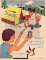 59- ORCHIES- RARE PUBLICITE CHICOREE LEROUX A COLORIER-CAMPING TENTE RECHAUD- EDITEUR LACROIX LEBEAU PARIS - Advertising