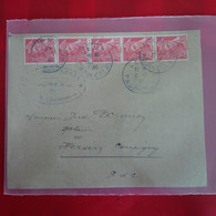 LETTRE DEVANT LENS POUR HERSIN BANDE DE 5 TIMBRE 30C - Lettres & Documents