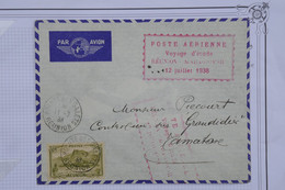 AF12 LA REUNION   BELLE LETTRE RARE  1938 VOYAGE D ETUDE POINTES GALETS A TAMATAVE    +AFFRANCH. PLAISANT - Airmail