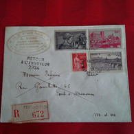 LETTRE RECOMMANDE PONT A MOUSSON CACHET RETOUR A L ENVOYEUR CACHET INCONNU - Covers & Documents