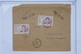 C COTE IVOIRE   BELLE LETTRE CENSUREE RARE SIGNEE DE DURMONT  1941 ABIDJAN A DJIBOUTI FRANCE  +AFFRANCH. PLAISANT - 1960-.... Briefe & Dokumente