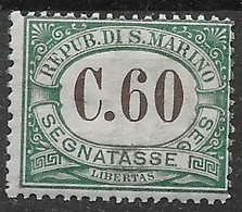 San Marino Mh * 1897 30 Euros - Segnatasse