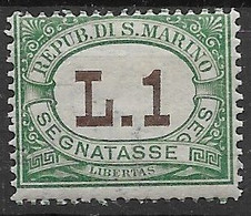 San Marino Mh * 1897 8 Euros - Segnatasse