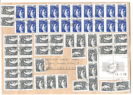 LETTRE 1981 AVEC 120 TIMBRES TYPE MARIANNE SABINE - 1961-....