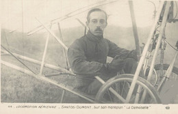 CARTE D'AUTREFOIS  TRANSPORTS ET COMMUNICATIONS ILE-DE-FRANCE  SANTOS-DUMONT ET SA DEMOISELLE - Ile-de-France