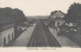 CARTE D'AUTREFOIS  TRANSPORTS ET COMMUNICATIONS ILE-DE-FRANCE GARE D'AVON-FONTAINEBLEAU - Ile-de-France