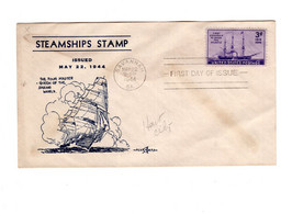 16410 " STEAMSHIPS STAMP 1944 ISSUED MAY 22,1944 " - 1941-1950