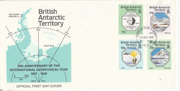 British Antarctic Territory (BAT) 1987 IGY 4v FDC Ca Halley  (BAT301) - FDC