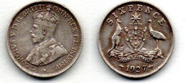 Australie -  6 Pence 1927 TB+ - Victoria