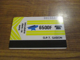 Télécarte Phonecard GABON - 6500F (dos Vierge) - Gabun