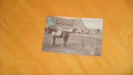 CARTE POSTALE ANCIENNE CIRCULEE DATE ?../ LE DEPART POUR LE LABOUR..CACHET + TIMBRE - Attelages