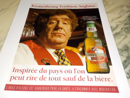 ANCIENNE PUBLICITE TRADITION ANGLAISE KRONENBOURG 1994 - Alcools