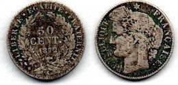 50 Centimes 1872 K B+ - Other & Unclassified