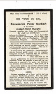 Doodsprentje 1932 Pastoor/ Priester / Pater Norbert ( Joseph-Henri Huyghe ) : Nieuwpoort-Grimbergen - Pastoor Vaudignies - Religión & Esoterismo