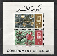 289 QATAR 1966 - Mi BF 3 A C Surcharge Bleue - Espace Satellite Gemini - Neuf ** (MNH) Sans Charniere - Qatar