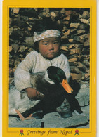 Kind & Ente Aus Nepal - Portretten