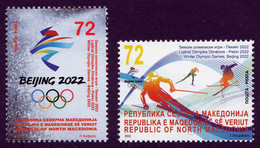 North Macedonia 2022 XXIV Winter Olympic Games Beijing 2022 Sports Skiing, Set MNH - Invierno 2022 : Pekín
