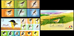 Qatar - Year 2009 - Birds - Set Of Stamps, Booklet And Souvenir Sheet - MNH** - Bird Fauna Animals Nature - Passeri
