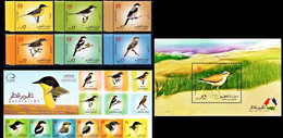 Qatar - Year 2009 - Birds - Set Of Stamps, Booklet And Souvenir Sheet - MNH** - Bird Fauna Animals Nature - Moineaux