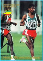 HAILE GEBRESELASSIE (ETHIOPIA) - 1995 WORLD CHAMPIONSHIPS IN ATHLETICS Old Trading Card *  Athletisme Athletik Atletica - Trading-Karten