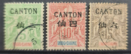 CANTON 1901/02 - Canceled - YT 5, 6, 7 - Used Stamps