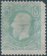 Belgium - Belgique,Congo,Belgian Congo,1886 King Leopold II,5C Green,Mint - 1884-1894