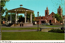 New Mexico Santa Fe Old Town Plaza Bandshell And San Felipe De Neri Church - Santa Fe