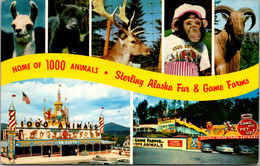 New York Adirondacks Lake Placid & Ausable Chasm Sterling Alaska Fur & Game Farms 1975 - Adirondack