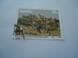 NAMIBIA  USED   STAMPS  ZEBRA  WWF - Namibie (1990- ...)