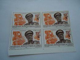 CONGO    MNH   STAMPS   BLOCK  OF 4     SURCH    OVERPRING - Other & Unclassified