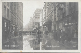 Carte Photo - PARIS Inondé - Rue St Dominique - Inondations