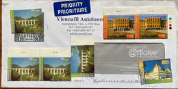 UNITED NATION-AUSTRIA WIEN 2004, AIRMAIL COVER,7 STAMPS ,RAILWAY ON BRIDGE,BUILDING,ARCHITECTURE - Storia Postale