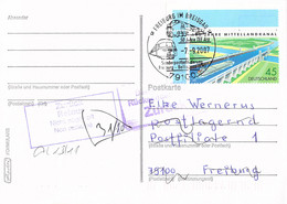 German Card 2007 Freiburg Im Breisgau Sonderpostbeförderung Freiburg - Bellizona (CH) - 50 Jahre TEF Aro - Trenes