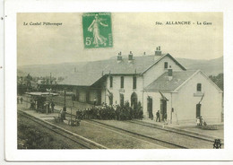 Cp, Reproduction, 15 , ALLANCHE , Chemin De Fer ,la GARE , Ed. Le Vélorail Du CEZALLIER,  Vierge - Stazioni Senza Treni