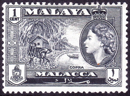 MALAYA MALACCA 1957 1c Black SG39 MH - Malacca