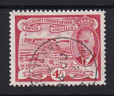 St Kitts-Nevis: 1952   KGVI    SG97    4c   Used - St.Christopher-Nevis & Anguilla (...-1980)