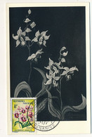 MADAGASCAR - Carte Maximum - Orchidées Malgaches - Gastrorchis Humblotil - Premier Jour 1966 - Madagaskar (1960-...)