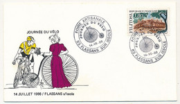 FRANCE - Env. Affr 1,80 Filitosa Obl "Journée Du Vélo - 83 FLASSANS SUR ISSOLE" 14/VII/1986 - Bolli Provvisori