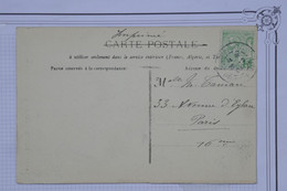 AF15 MONACO    BELLE  CARTE  1904 MONTE CARLO    A  PARIS  FRANCE +RAVIN STE DEVOTE  +AFFRANCH.PLAISANT - Briefe U. Dokumente