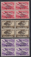 Trieste AMG-FTT Serie Di 3 Valori In Quartina Sass. A17/A19 MNH** Cv. 18 - Correo Aéreo