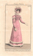 PIE-22-T-DH-733 : GRAVURE 1821. COSTUME PARISIEN N° 1967. CHAPEAU DE GAZE. ROBE VELOURS - Estampes & Gravures