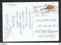 DENMARK: 1975  ILLUSTRATED POSTCARD WITH 90 Ore (612) TO GERMANY - Briefe U. Dokumente