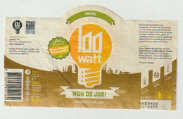 Bieretiket-beerlabel Stadsbrouwerij Eindhoven 100 Watt Non De Jus! Tripel - Beer