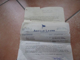 1953 Carta Intestata Velina + Risposta Achille LAURO Armatore Linea Australia P.8038 - Non Classificati
